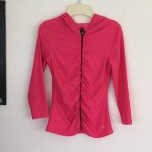 Womenswear Athletics Hoodie zip up Jacket size S color pink washable.    #204